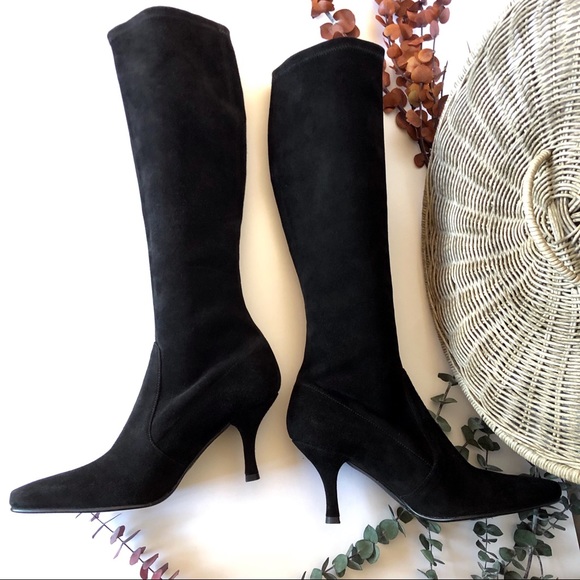 Stuart Weitzman Shoes - Stuart Weitzman Coolboot Cling Black Heeled Boots